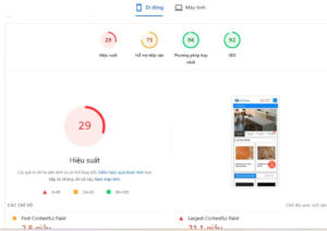 tốc độ tải trang chậm